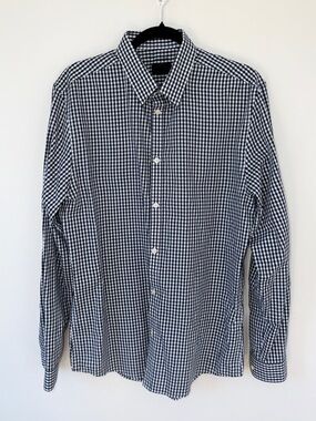 H&M Black and White Gingham Button-Up Shirt